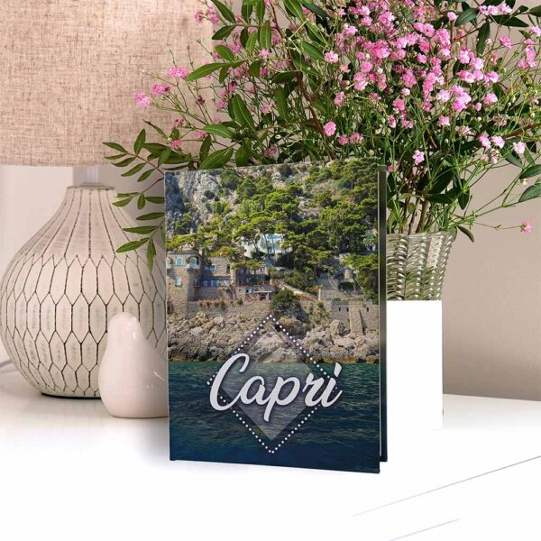 album na zdjęcia kieszeniowy, pamiątka z wakacji, capri, włochy, morze tyrreńskie