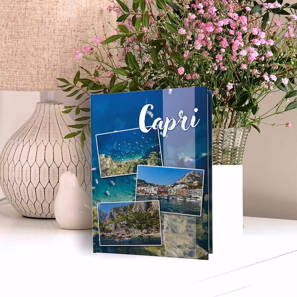album na zdjęcia kieszeniowy, pamiątka z wakacji, włochy, capri, morze tyrreńskie