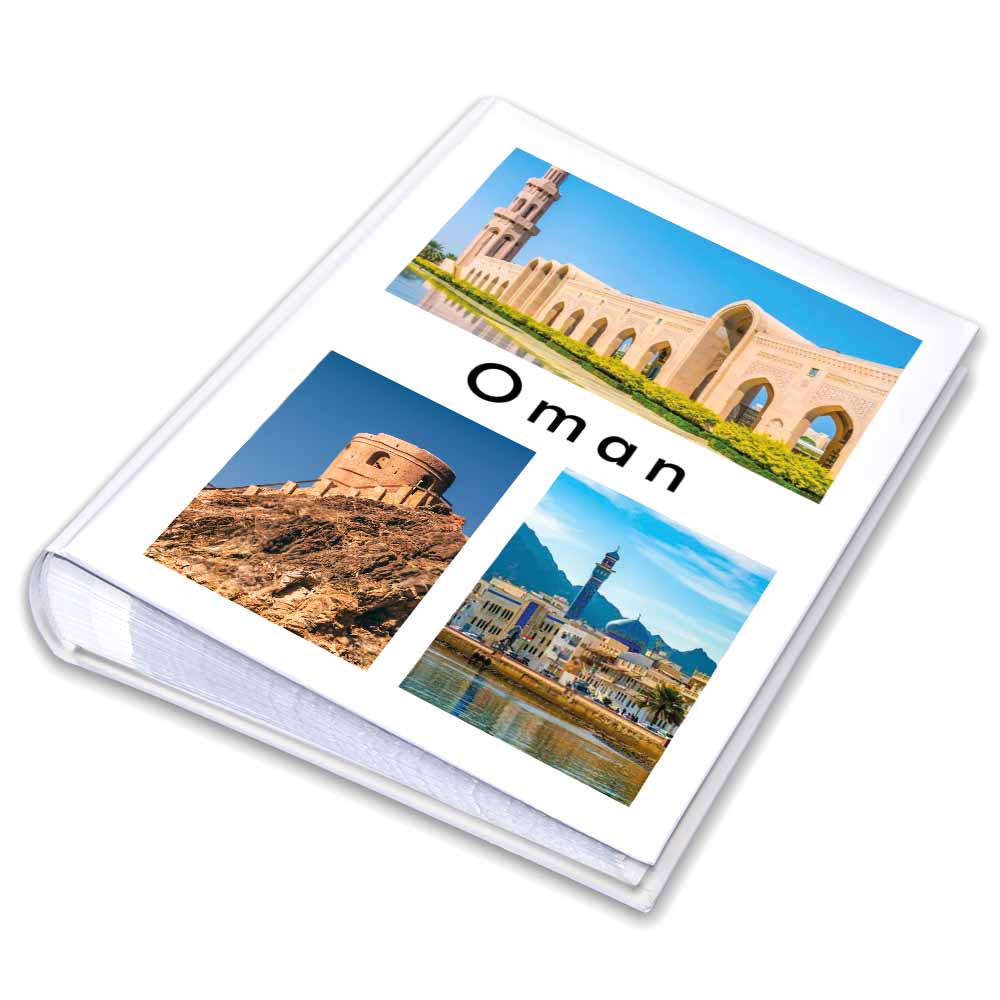 kieszeniowy album na zdjęcia, pamiątka z wakacji, azja, oman,  wielki meczet sułtana kabusa