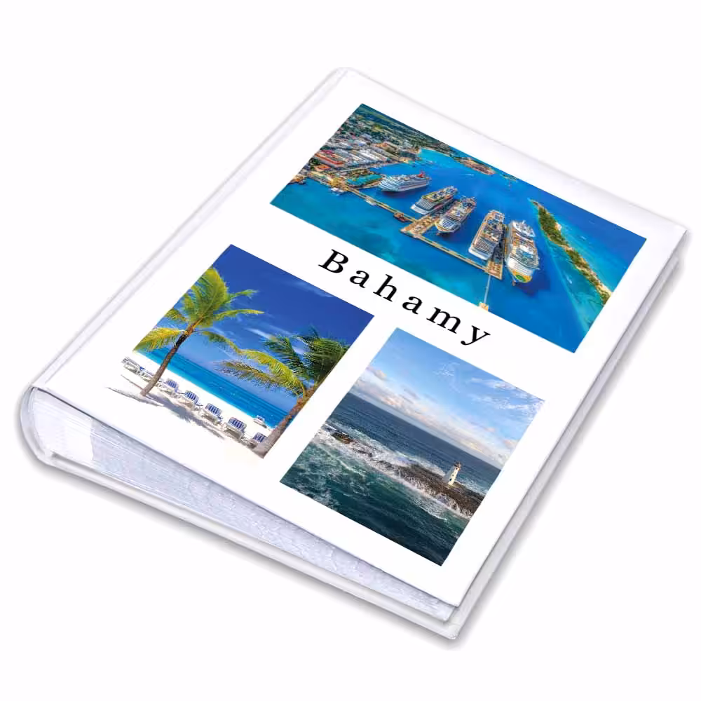 album na zdjęcia kieszeniowy, pamiątka z wakacji, bahamy, nassau