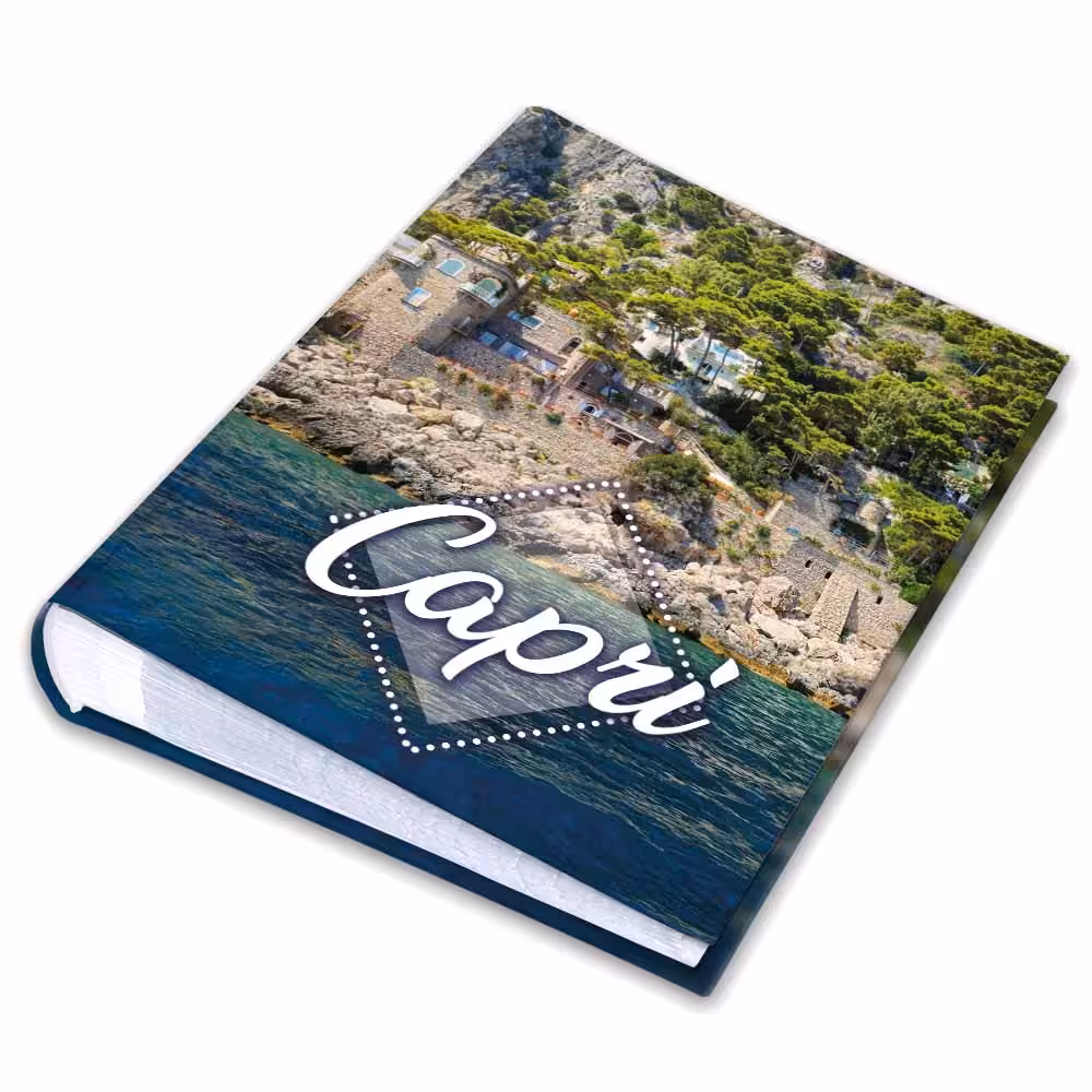 album na zdjęcia kieszeniowy, pamiątka z wakacji, capri, włochy, morze tyrreńskie