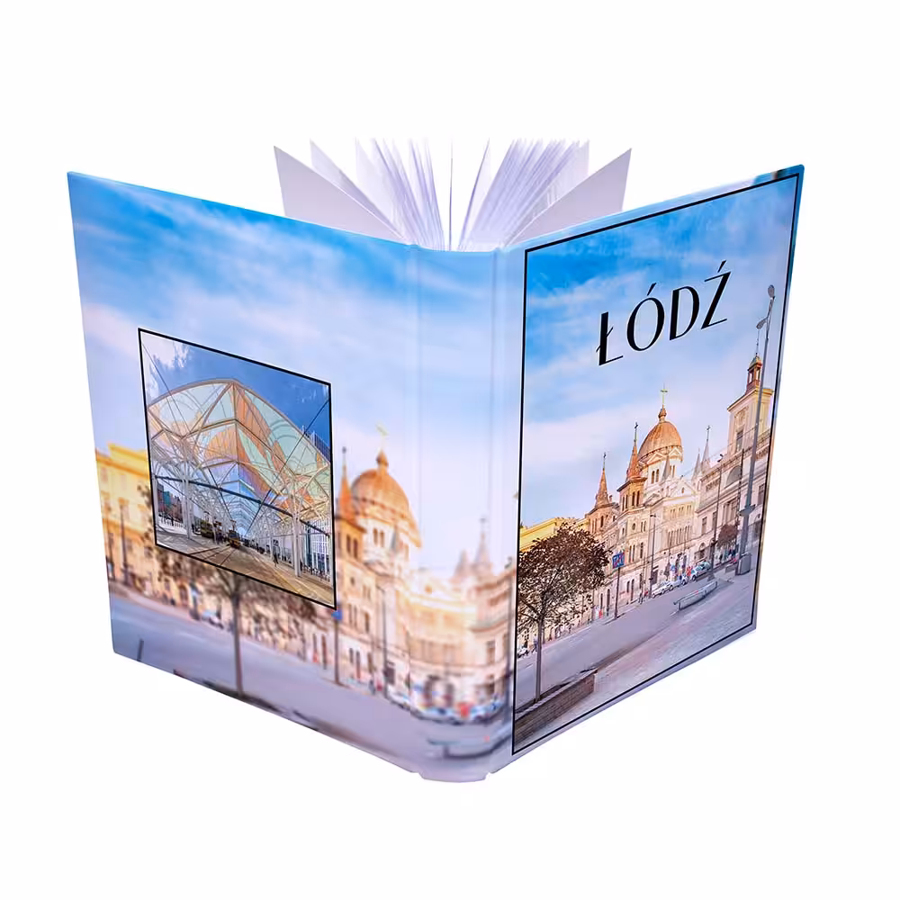 album na zdjęcia kieszeniowy, pamiątka z wakacji, Łódź, ziemia obiecana