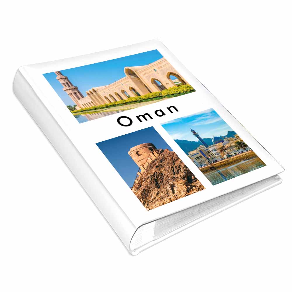 kieszeniowy album na zdjęcia, pamiątka z wakacji, azja, oman,  wielki meczet sułtana kabusa