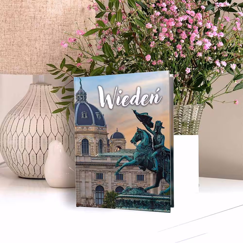 album na zdjęcia kieszeniowy, pamiątka z wakacji, austria, wiedeń, heldenplatz