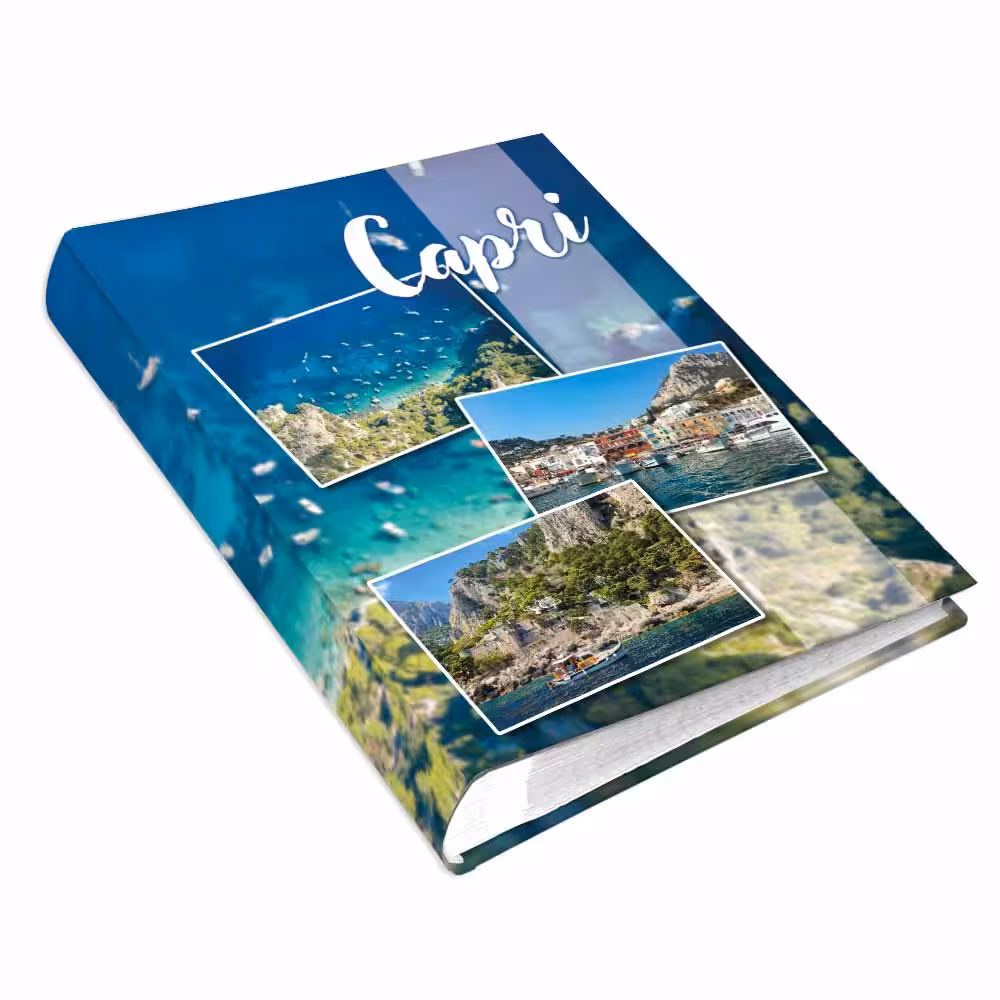 album na zdjęcia kieszeniowy, pamiątka z wakacji, włochy, capri, morze tyrreńskie