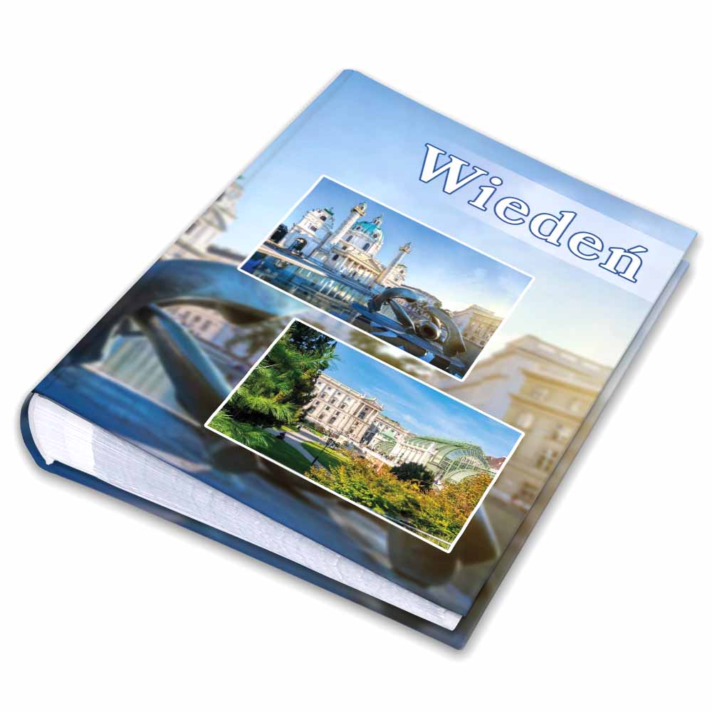 album na zdjęcia kieszeniowy, pamiątka z wakacji, austria, wiedeń, kościół św. karola, cesarski dom motyli