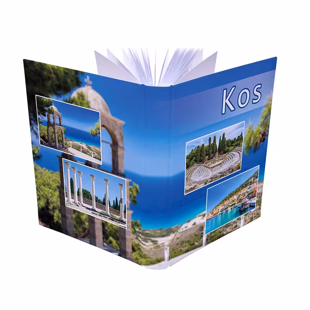 kieszeniowy album na zdjęcia, pamiątka z wakacji, kos, grecja