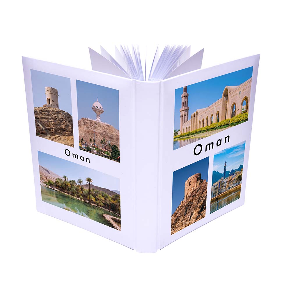 kieszeniowy album na zdjęcia, pamiątka z wakacji, azja, oman,  wielki meczet sułtana kabusa