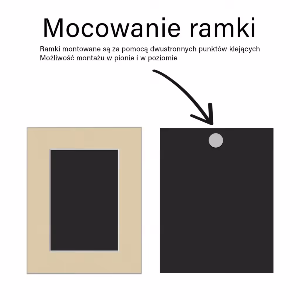 zestaw 10 ramek na zdjęcia passepartout mix formatów i kolorów, ramki na ścianę