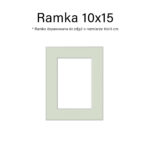 zestaw 10 ramek na zdjęcia passepartout formatu 10x15 - mix kolorów, ramka na ścianę