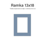 zestaw 10 ramek na zdjęcia passepartout formatu 13x18 - mix kolorów, ramka na ścianę