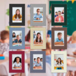 zestaw 10 ramek na zdjęcia passepartout formatu 9x13 - mix kolorów, ramka na ścianę