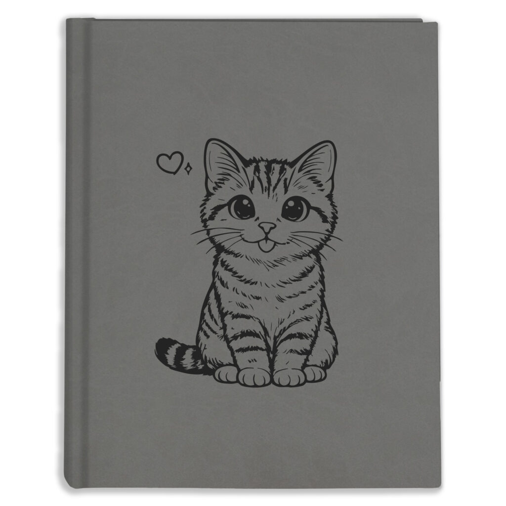 album kieszeniowy szyty z kotkiem – prezent dla miłośnika kotów