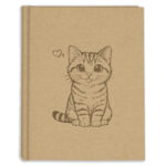 album kieszeniowy szyty z kotkiem – prezent dla miłośnika kotów