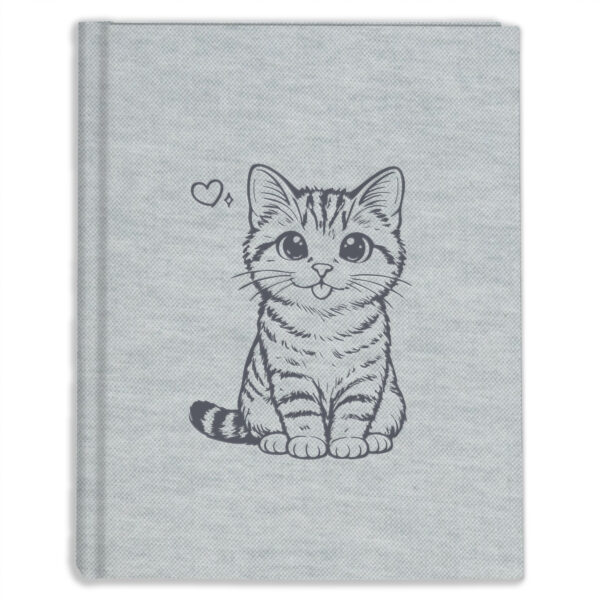 album kieszeniowy szyty z kotkiem – prezent dla miłośnika kotów
