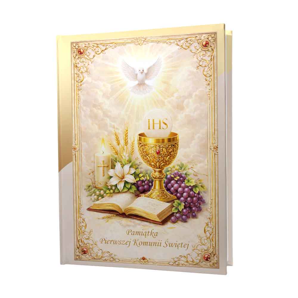 album na zdjęcia, kieszeniowy, pamiątka pierwszej komunii Świętej