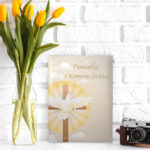 album komunijny na zdjęcia, kieszeniowy, klasyczna pamiątka pierwszej komunii (kopia)