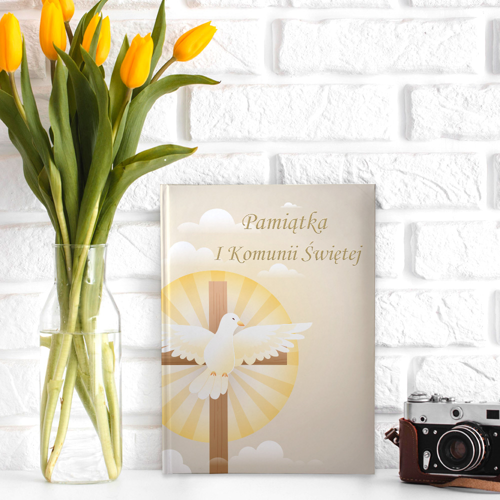 album komunijny na zdjęcia, kieszeniowy, klasyczna pamiątka pierwszej komunii (kopia)