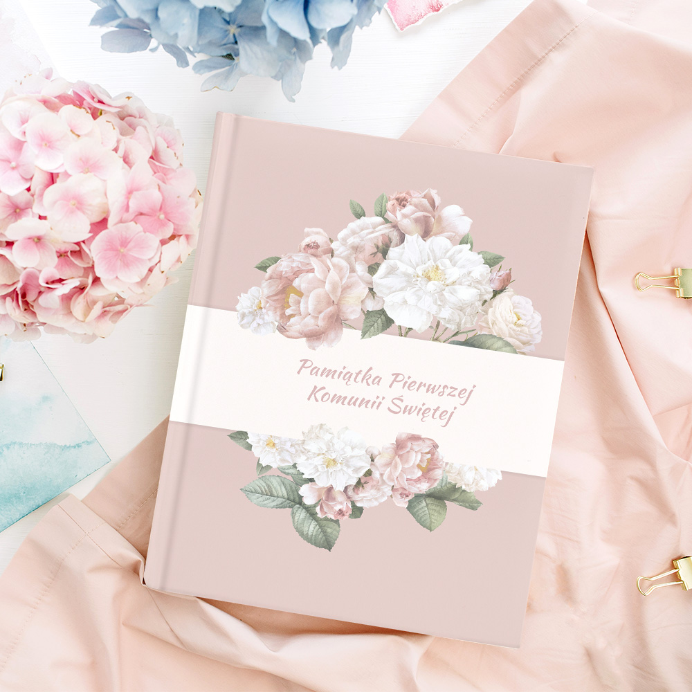 album na zdjęcia kieszeniowy, komunia Święta, na fotografie, dla dziewczynki