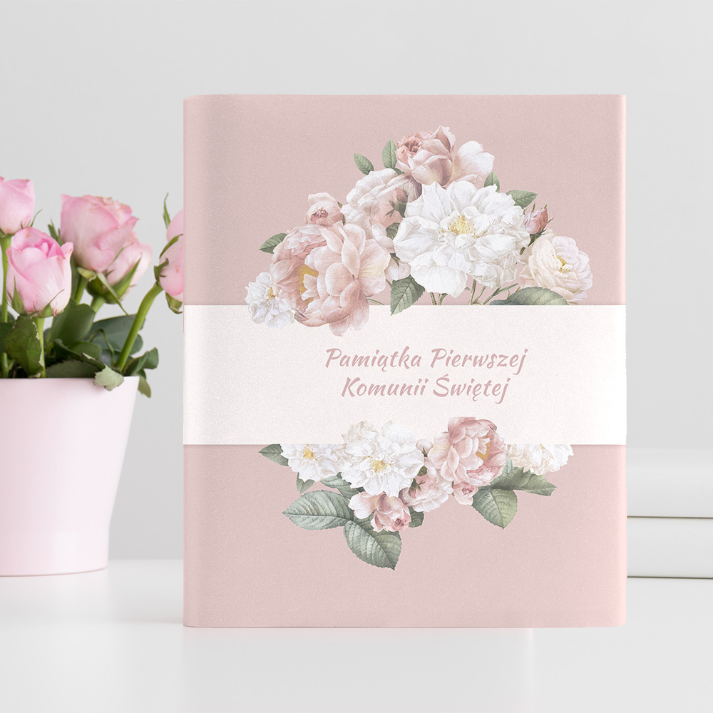 album na zdjęcia kieszeniowy, komunia Święta, na fotografie, dla dziewczynki